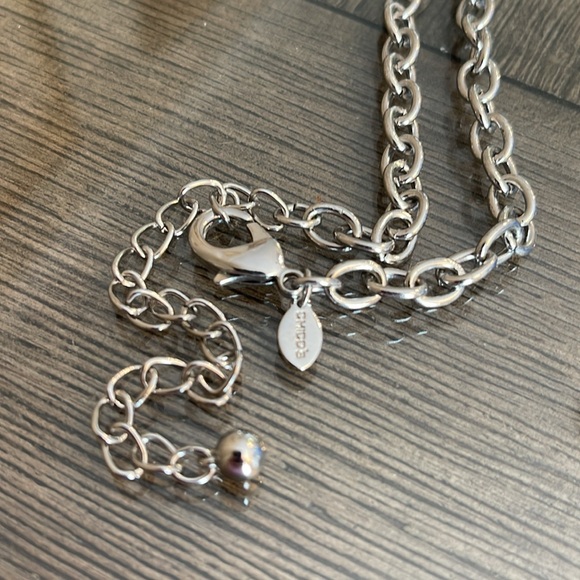 Chico’s Silver-tone Long Chain Station Necklace with Gems - Picture 6 of 14